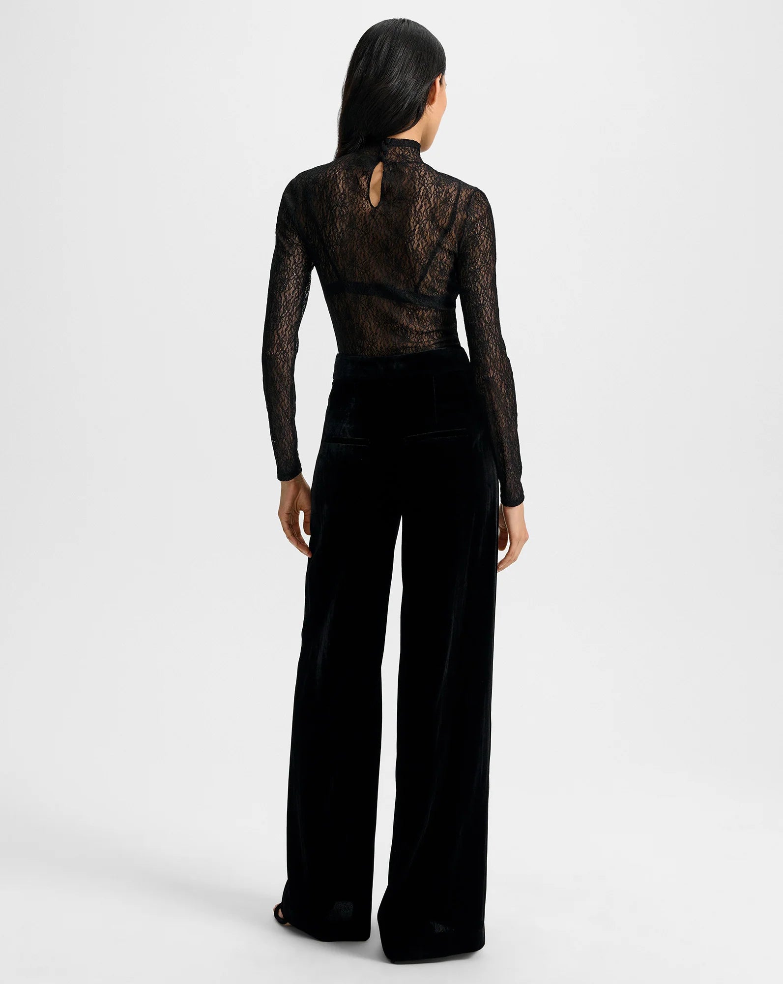 Alex Velvet Wide-Leg Pant