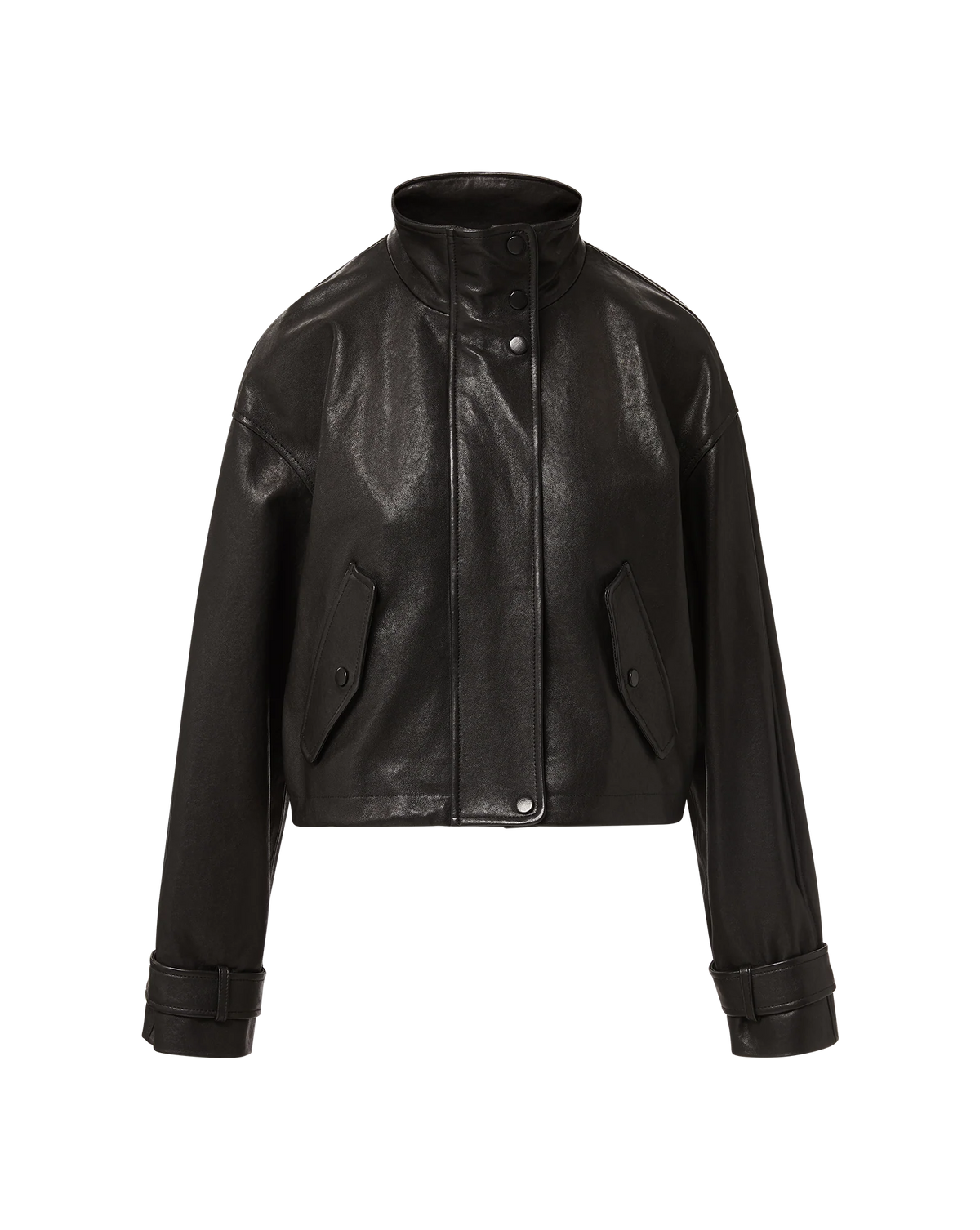 Bateman Cropped Leather Jacket