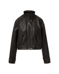 Bateman Cropped Leather Jacket