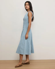 Lou Pleated Midi Dress