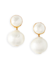 Pearl 2 Drop Earrings | Clip Backing