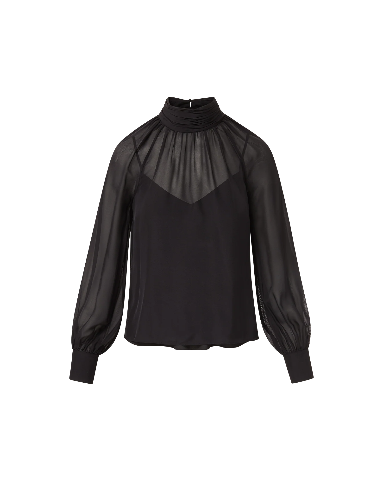 Alyssa Silk Turtleneck Blouse