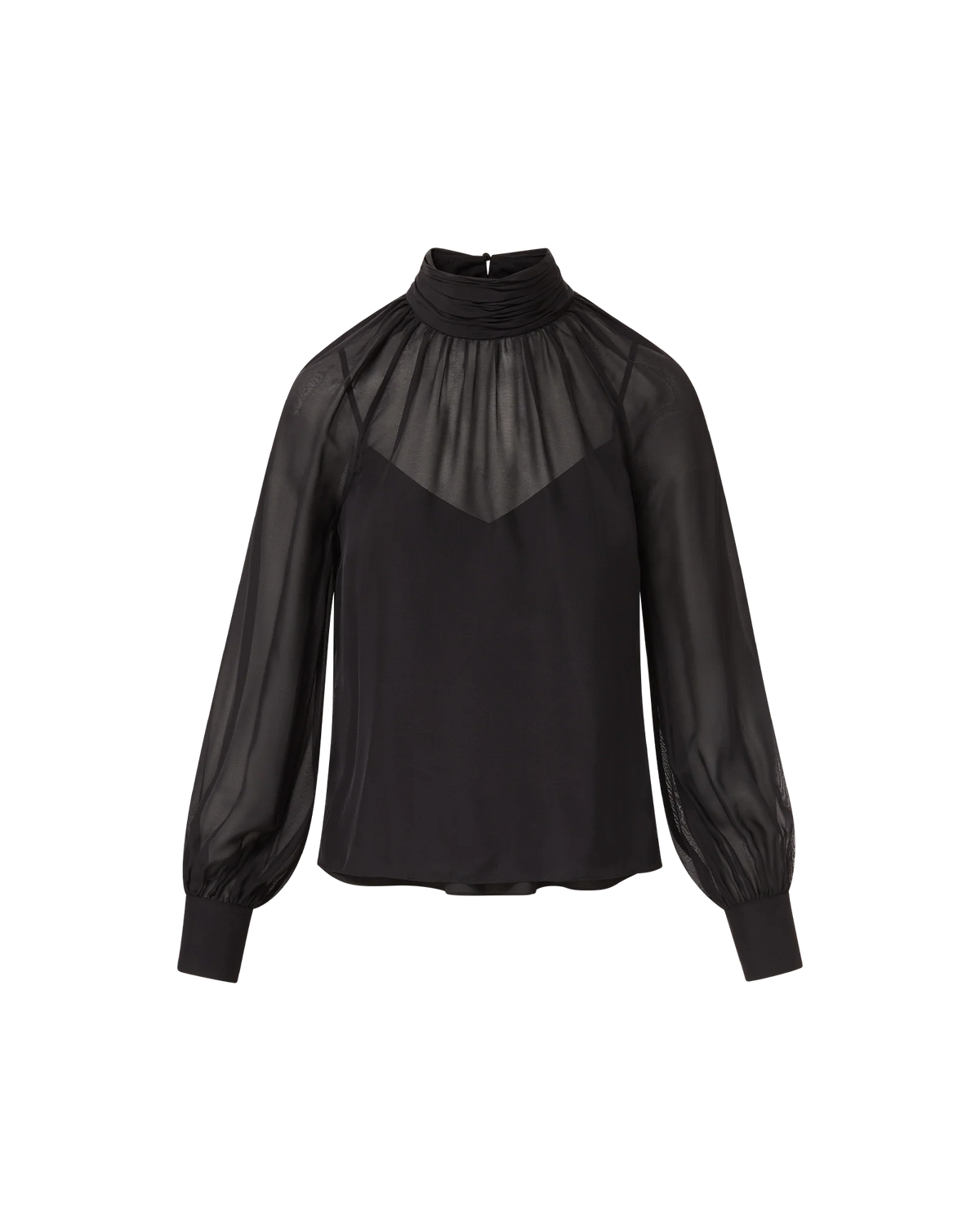 Alyssa Silk Turtleneck Blouse