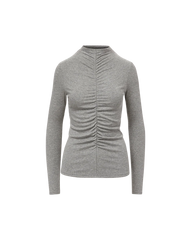Theresa Ruched Turtleneck