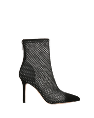 Lisa Rhinestone Mesh Bootie