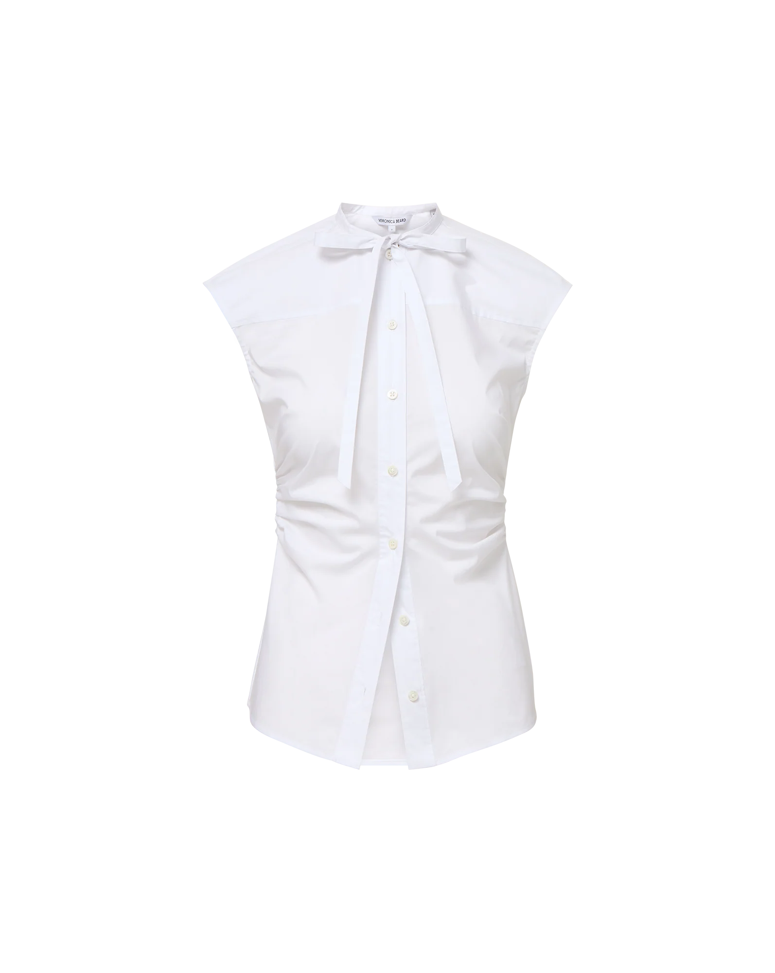Joon Tie-Neck Button-Down Blouse