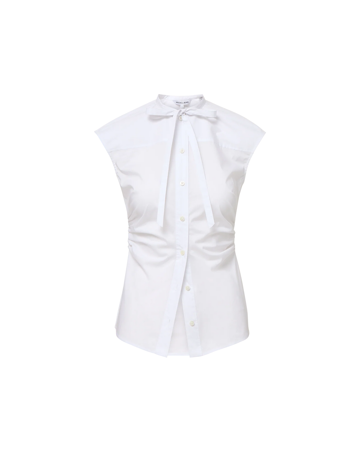 Joon Tie-Neck Button-Down Blouse