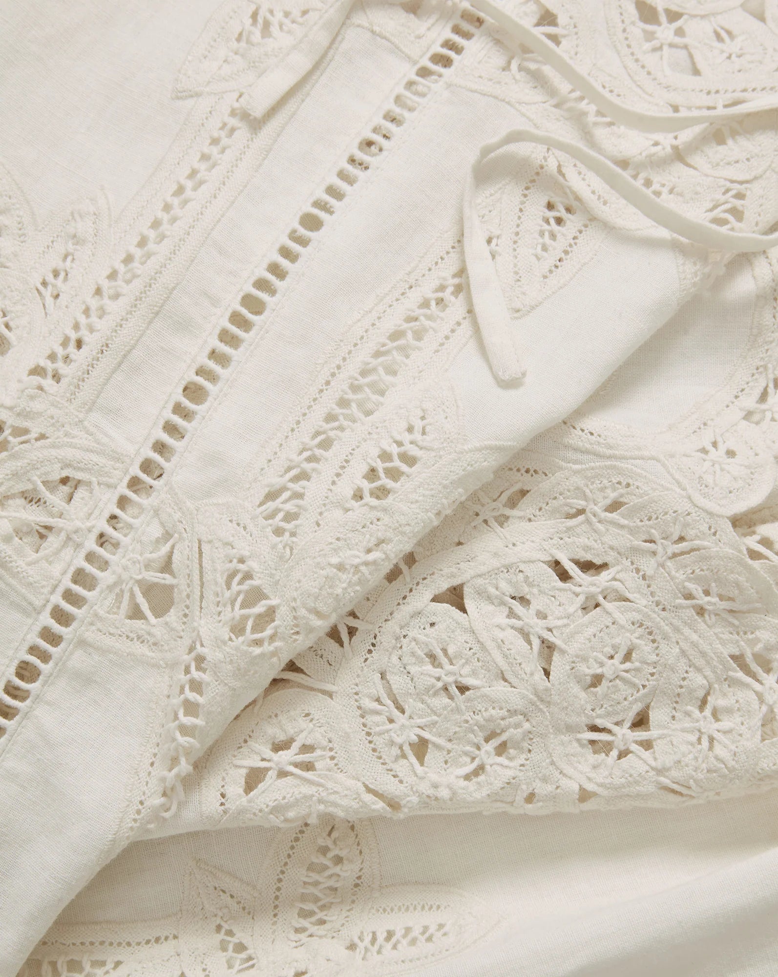 Daisy Wide-Leg Eyelet Pant