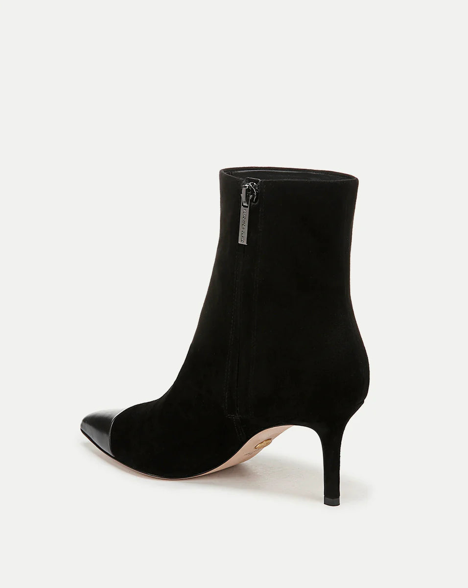Lisa Cap-Toe Mid-Heel Bootie