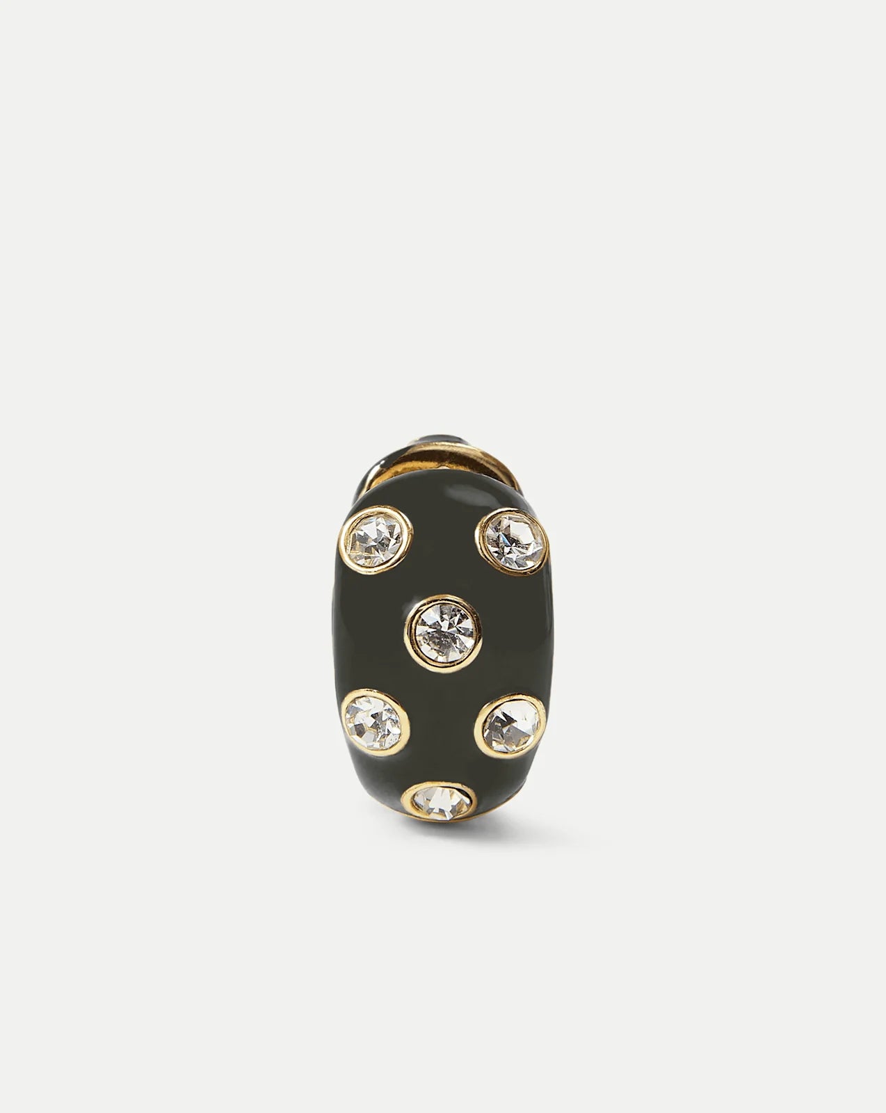 Crystal and Enamel Huggie Hoop