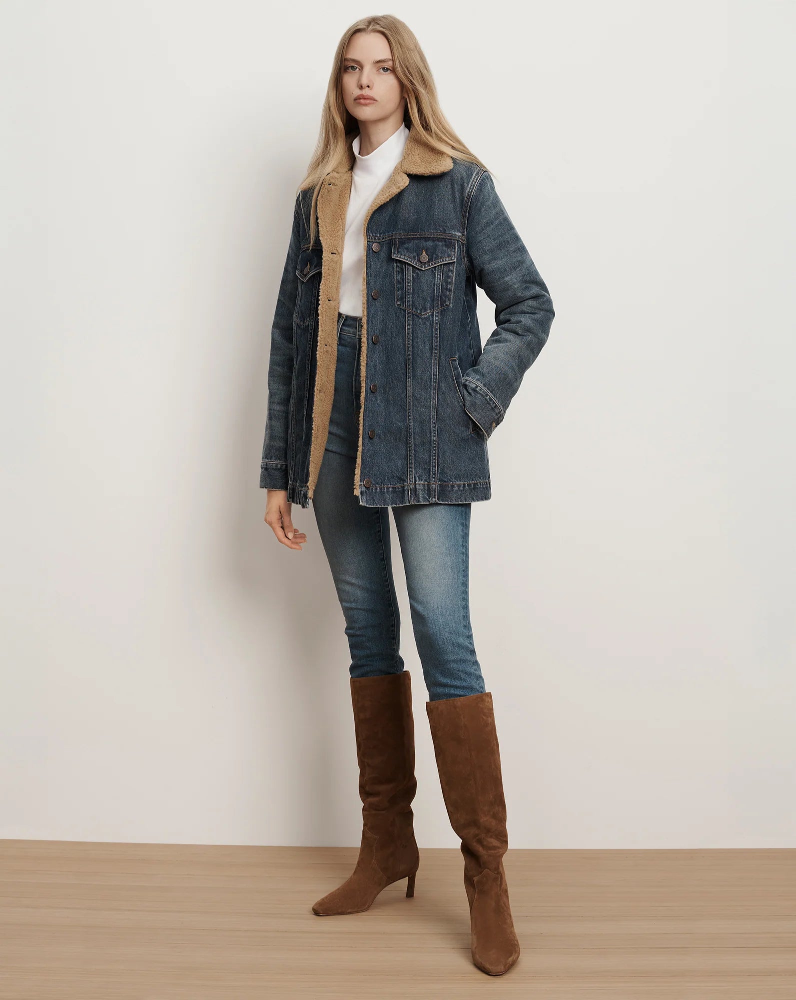 Donna Sherpa Denim Jacket