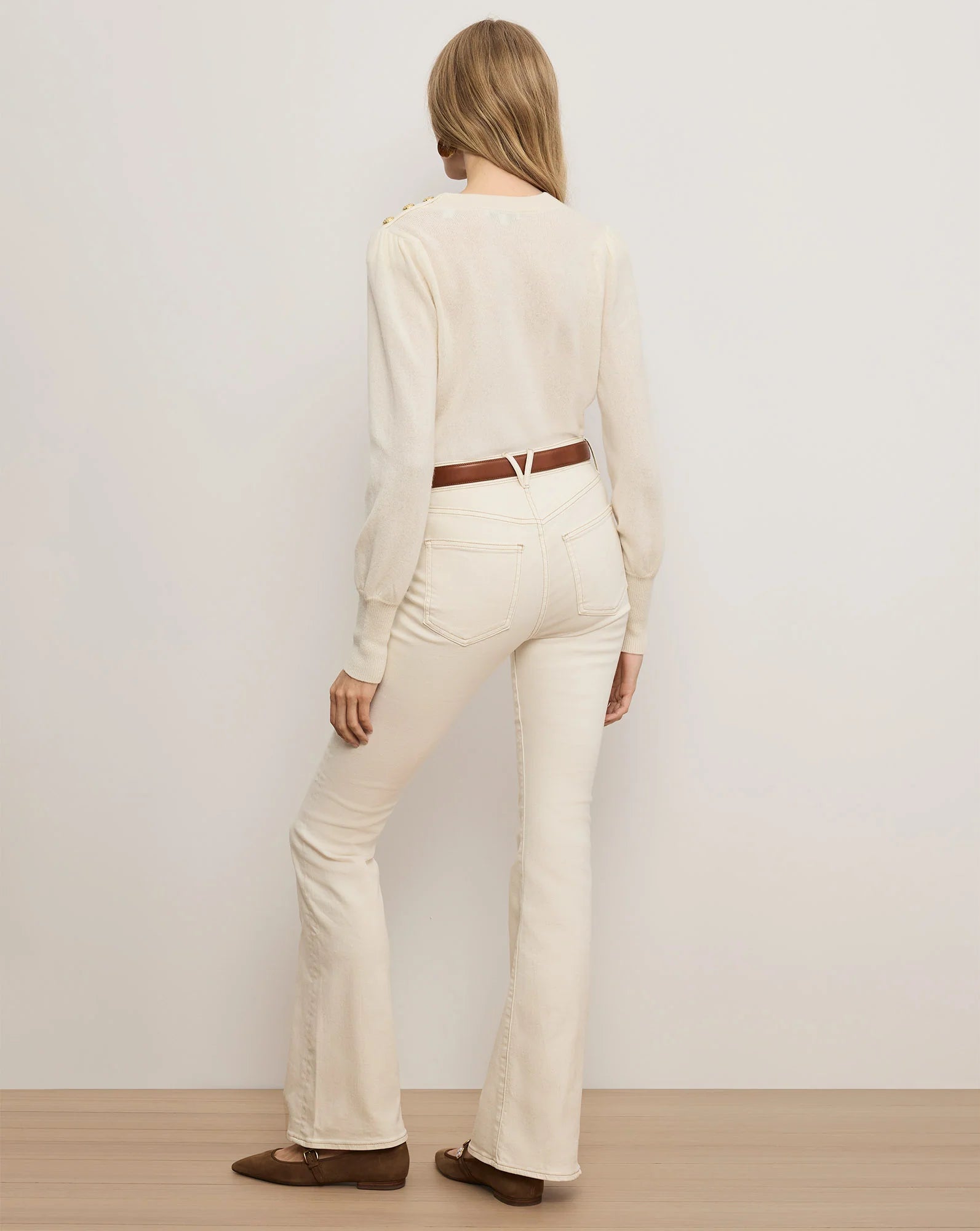 Nelia Cashmere Pullover | Button Accent