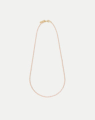 Long Enamel Bead Chain Necklace