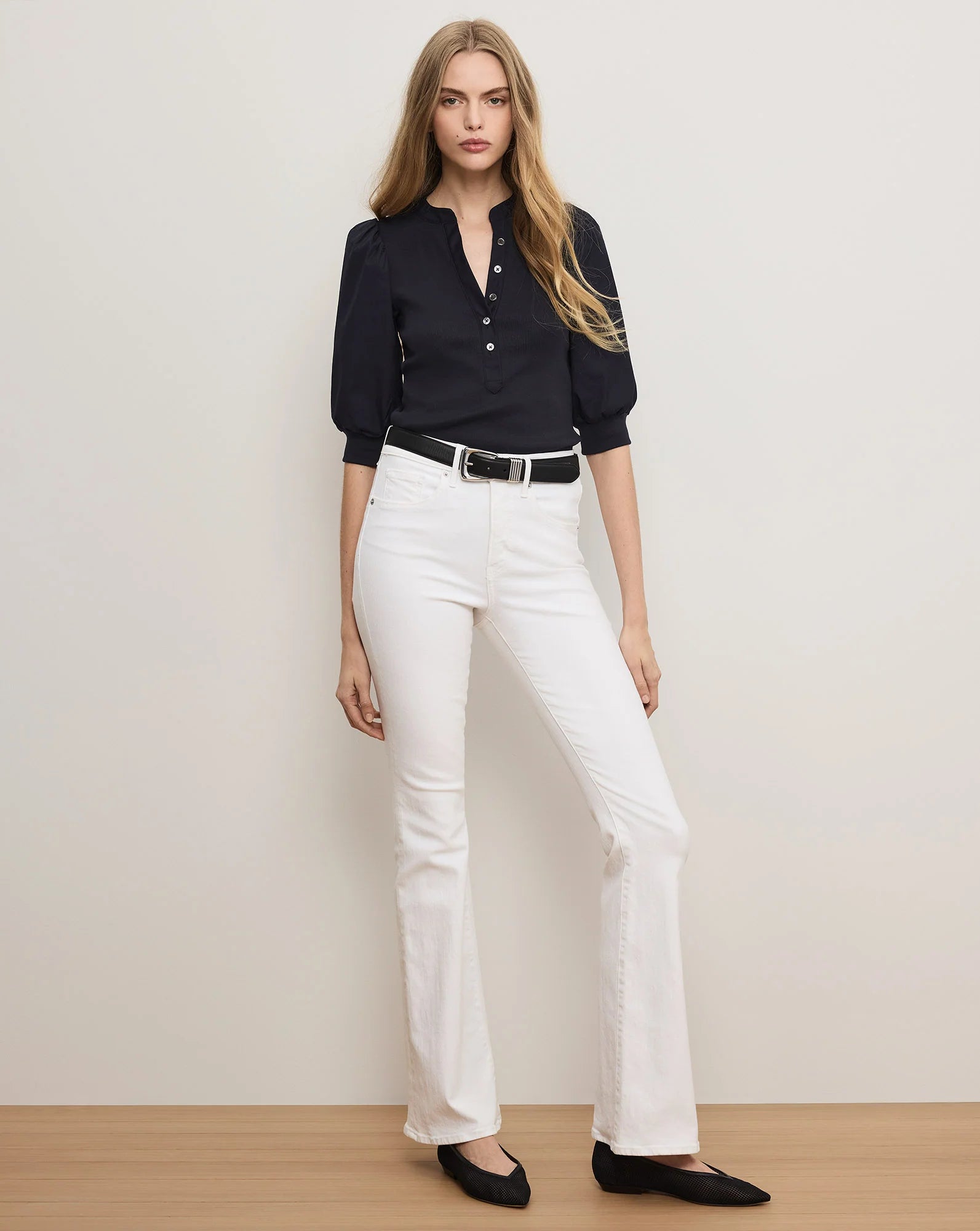 Coralee Puff-Sleeve Top