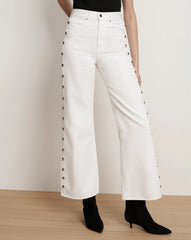 Taylor Studded Wide-Leg Jean