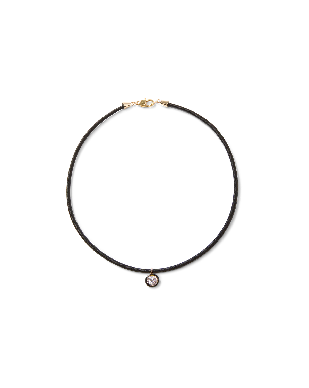 Black Cord Pendant Necklace