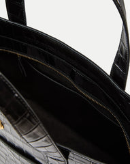 Veronica Beard Croc-Embossed Grand Goody Bag
