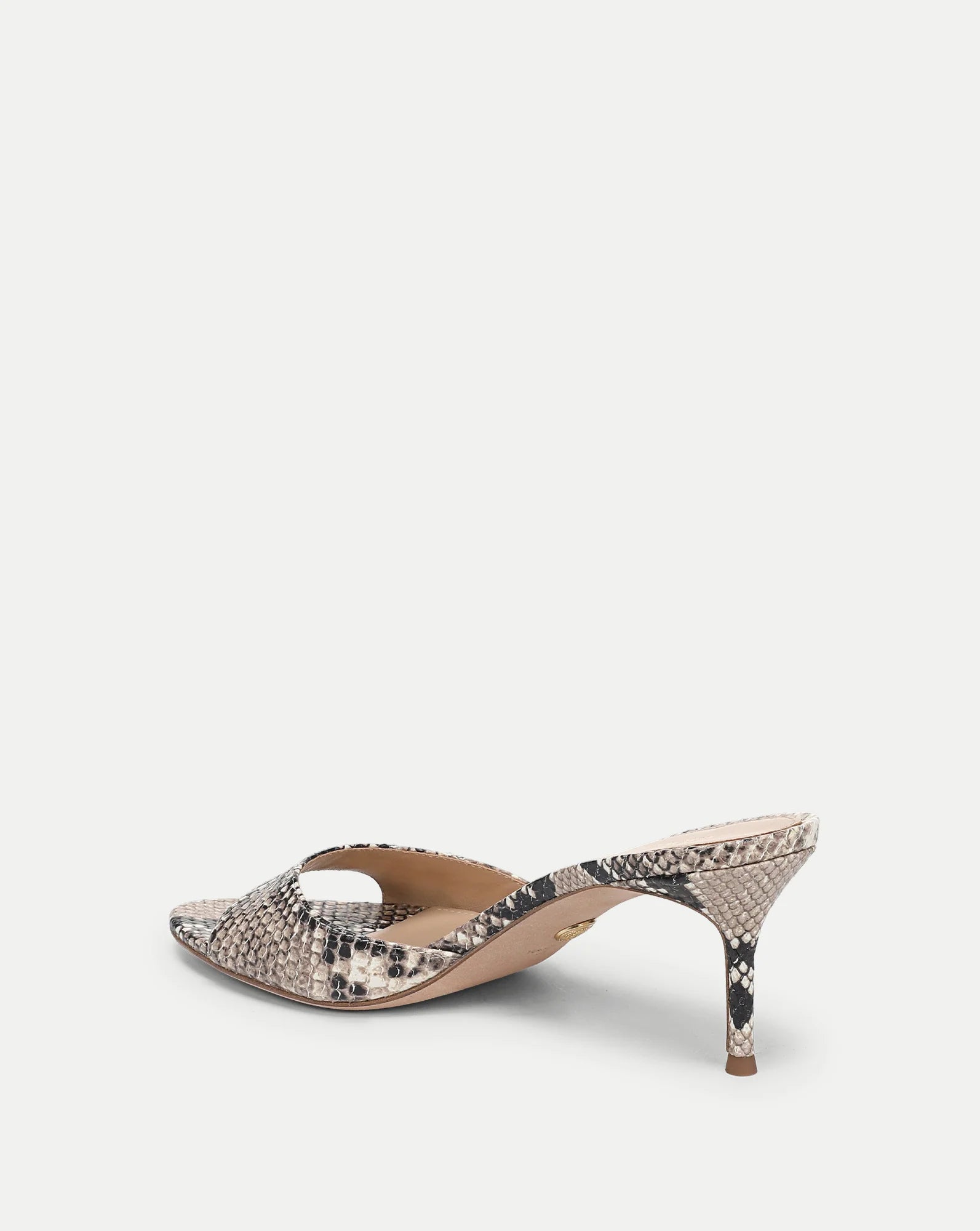 Tia Leather Kitten-Heel Sandal