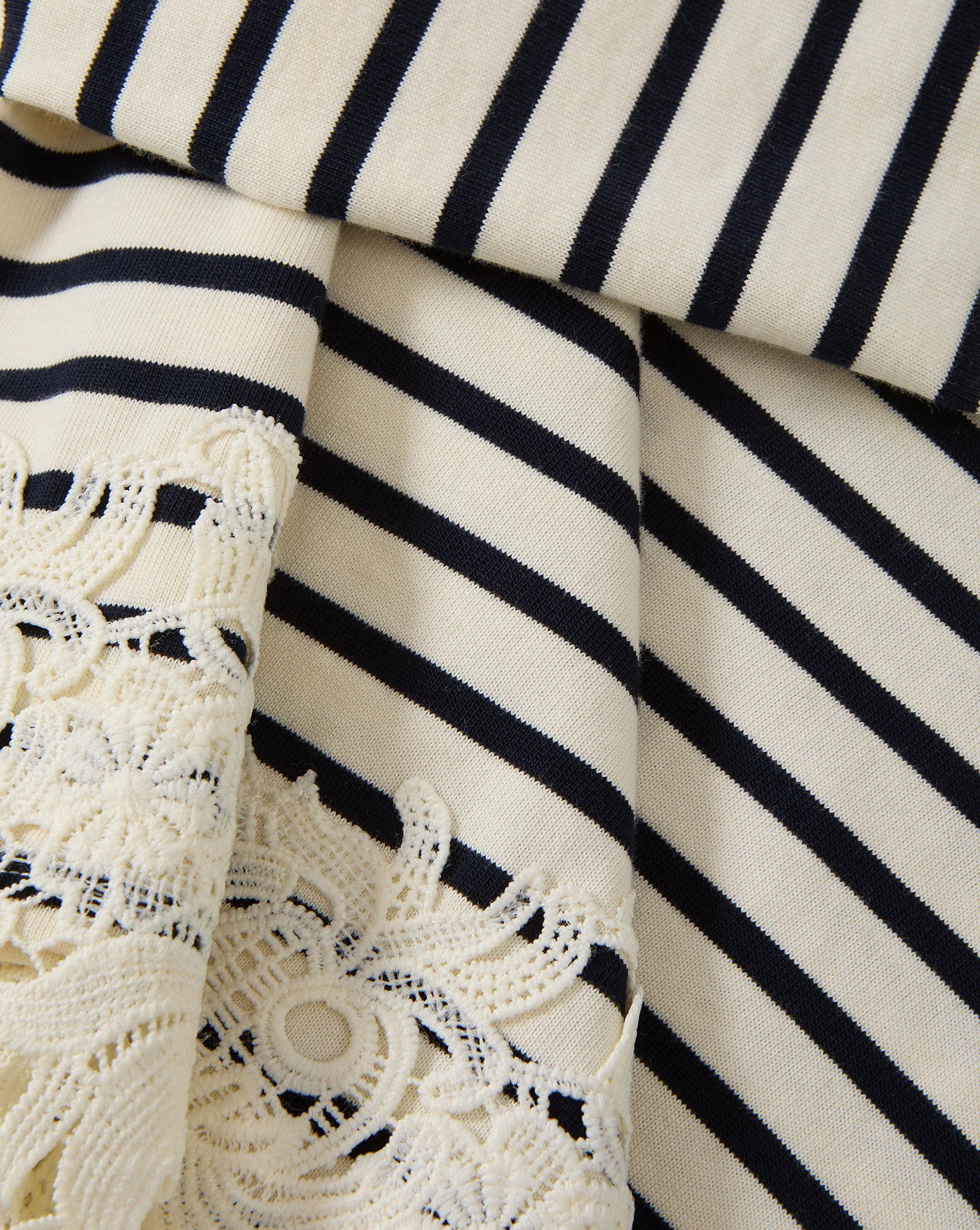 Hovey Striped Lace T-Shirt
