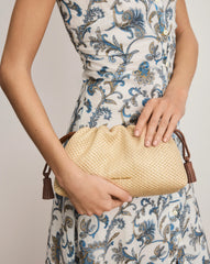 Small Veronica Beard Raffia Stash Bag