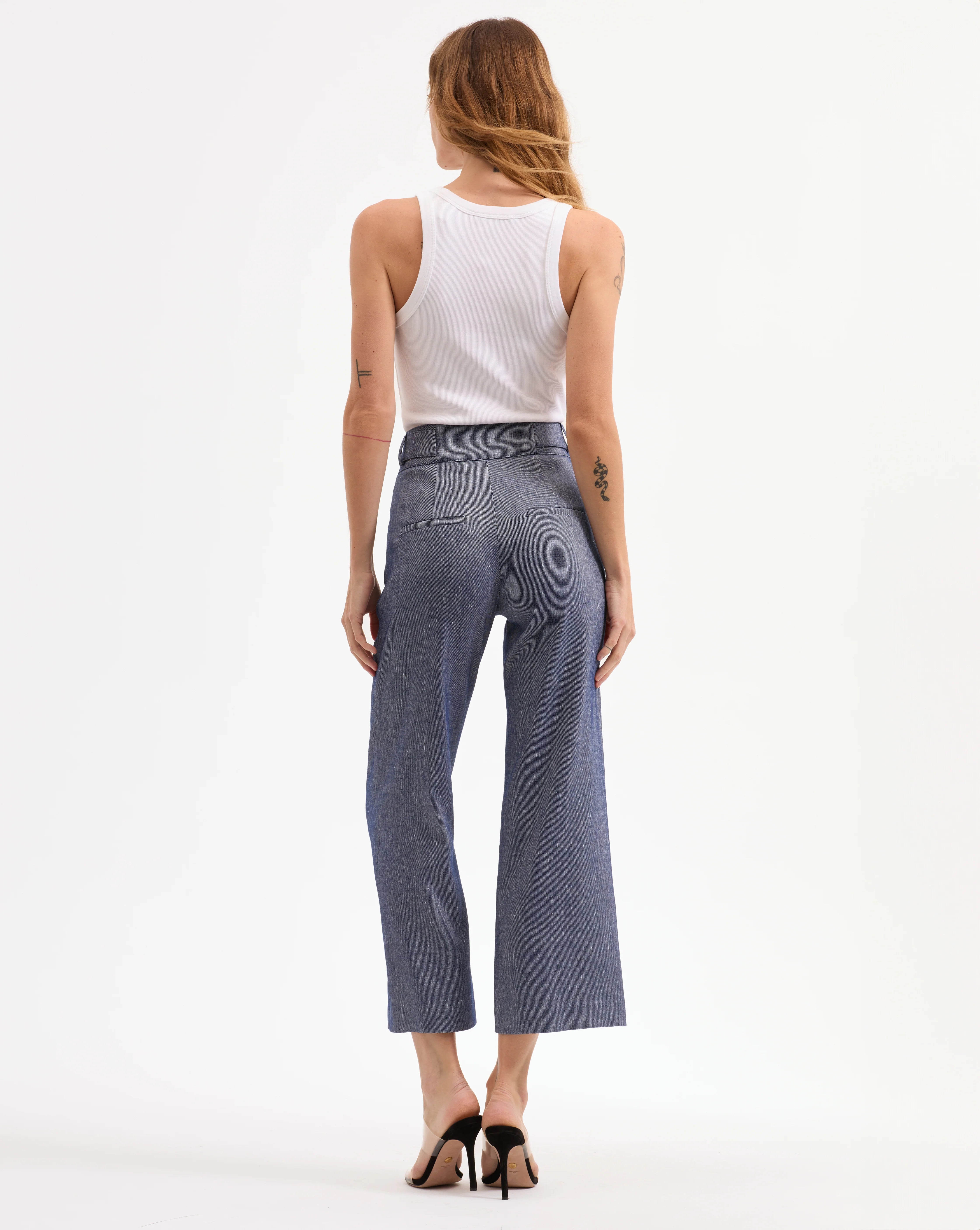 Aubrie Cropped Wide-Leg Pant