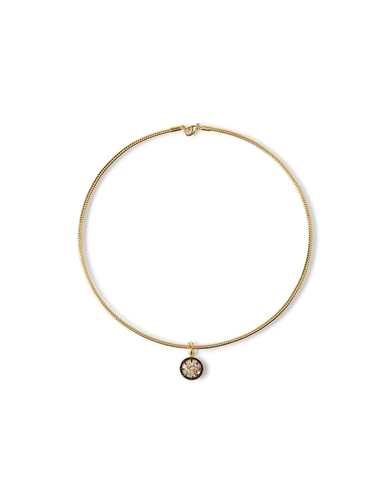 Gold Snake Chain Pendant Necklace