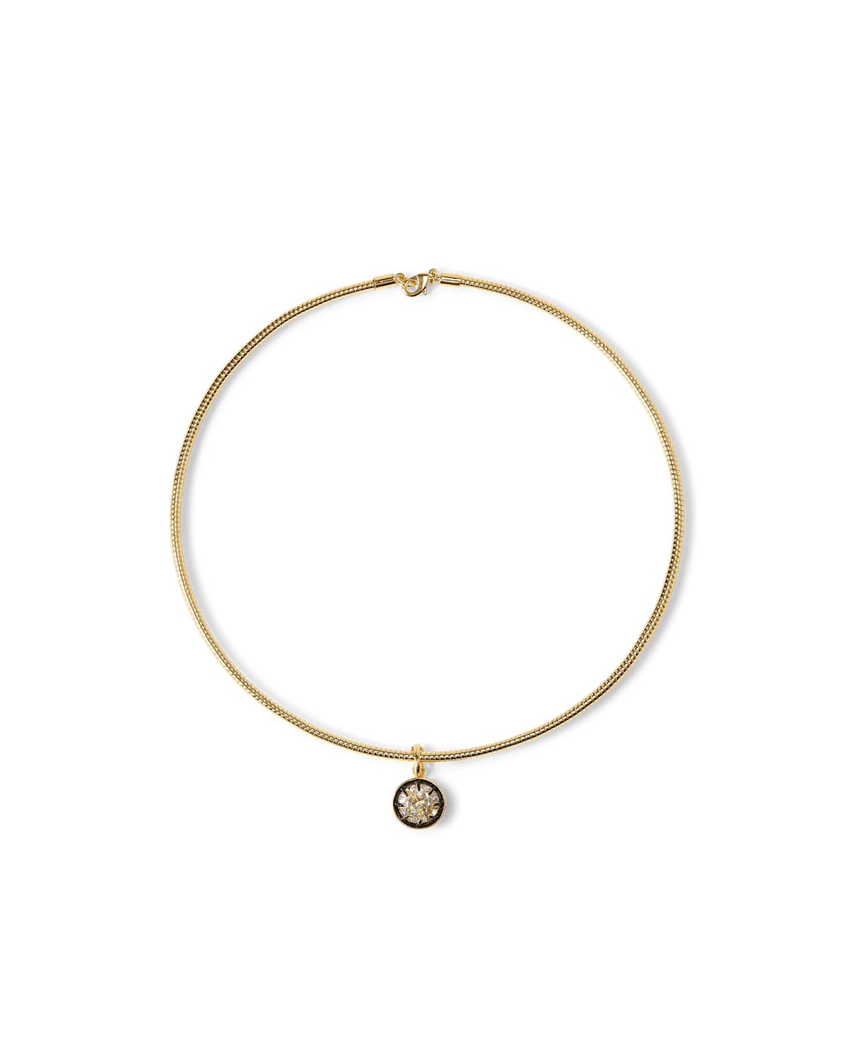 Gold Snake Chain Pendant Necklace