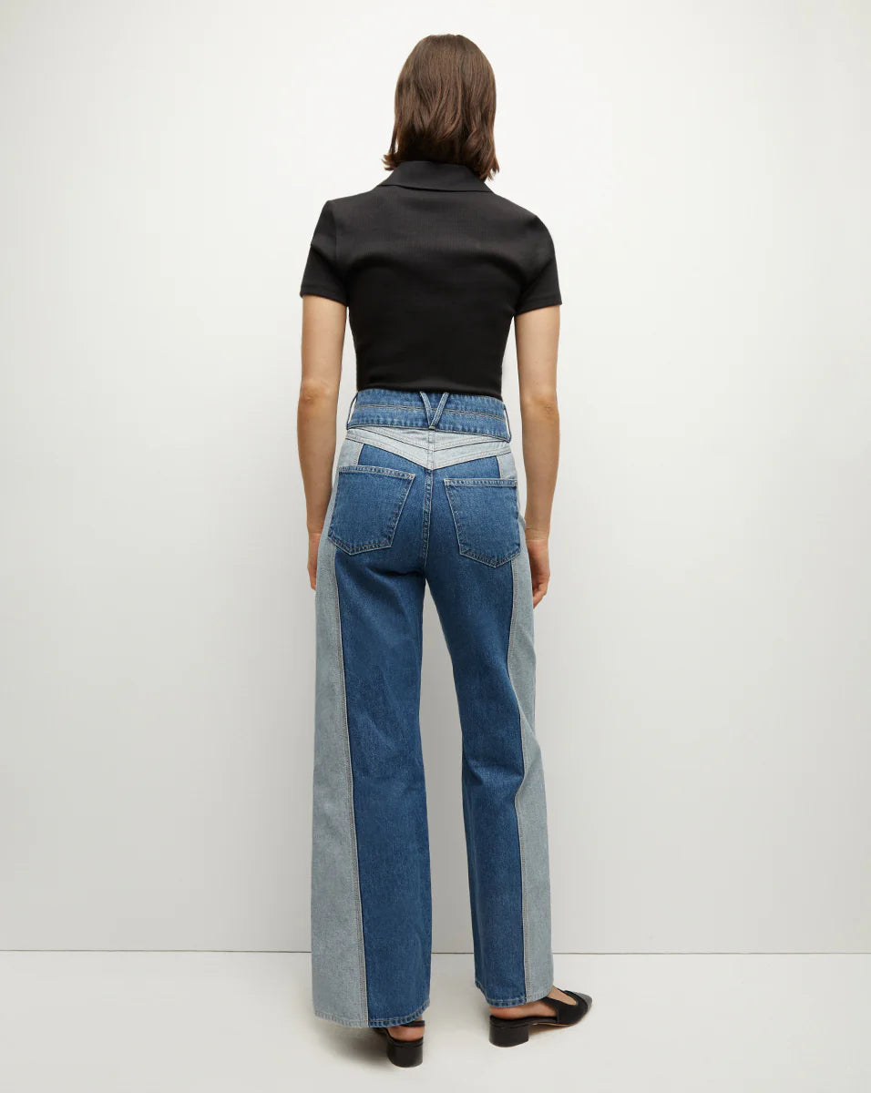 Taylor Two-Tone Wide-Leg Jean