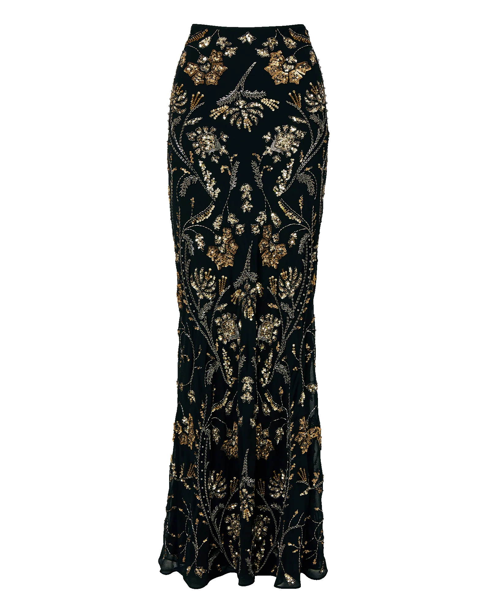 Medina Floral-Embellished Maxi Skirt