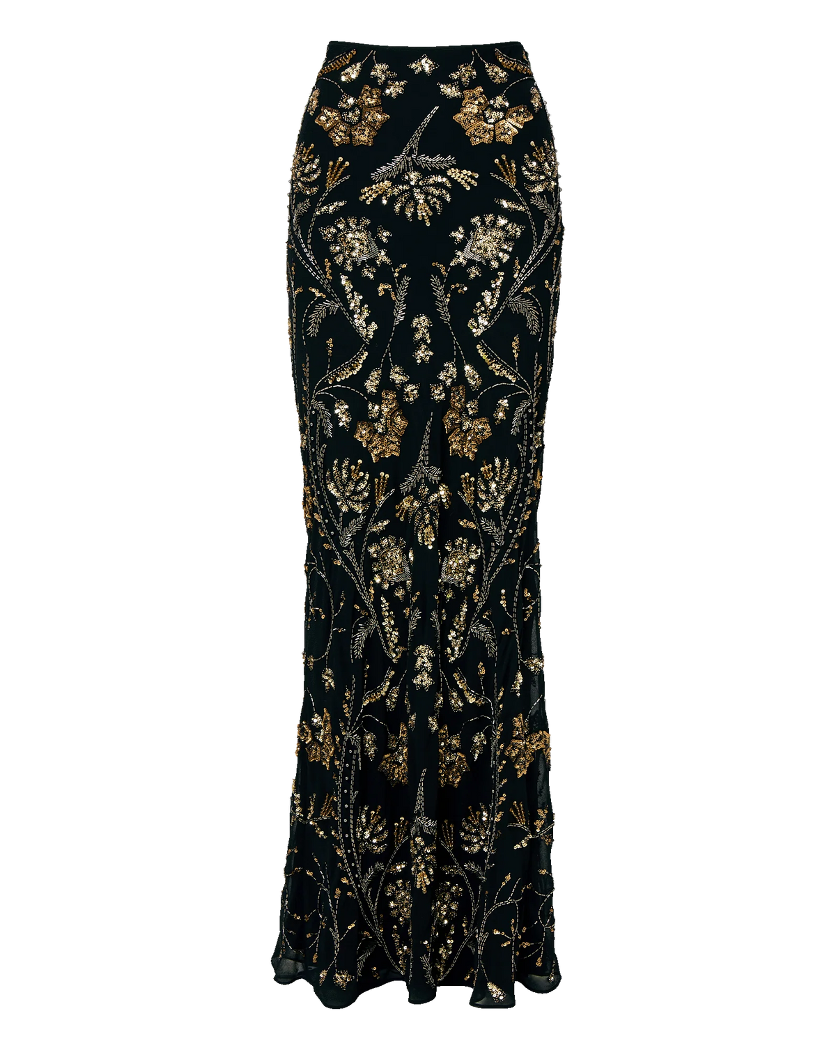 Medina Floral-Embellished Maxi Skirt