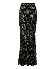 Medina Floral-Embellished Maxi Skirt