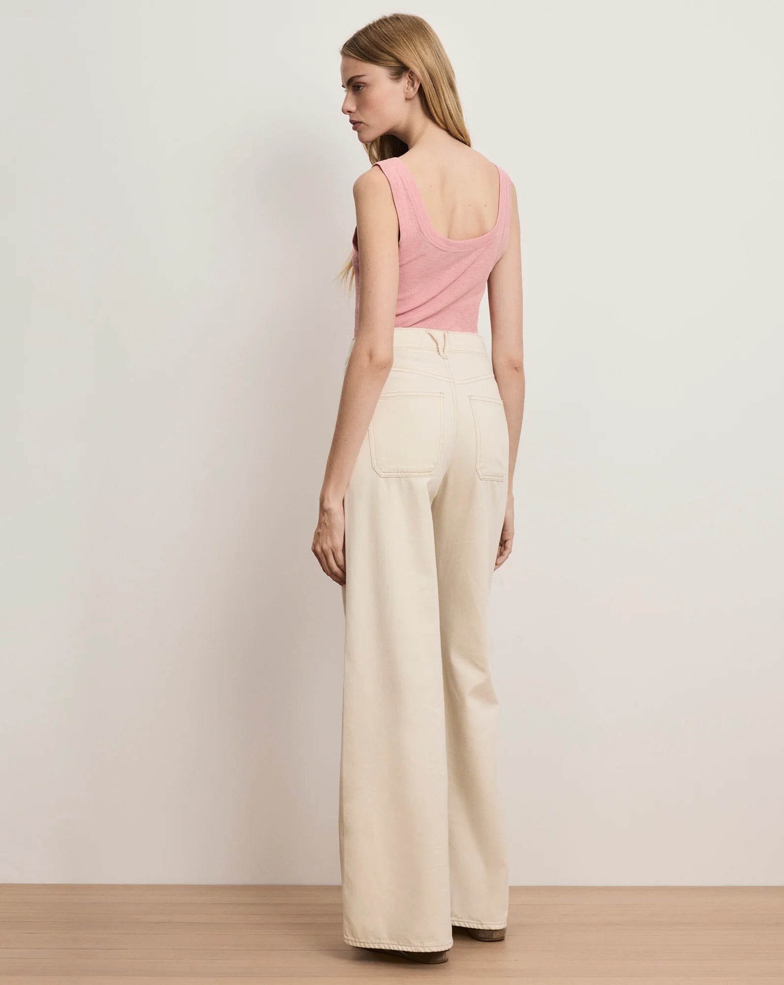 Kasey Patch-Pocket Wide-Leg Jean