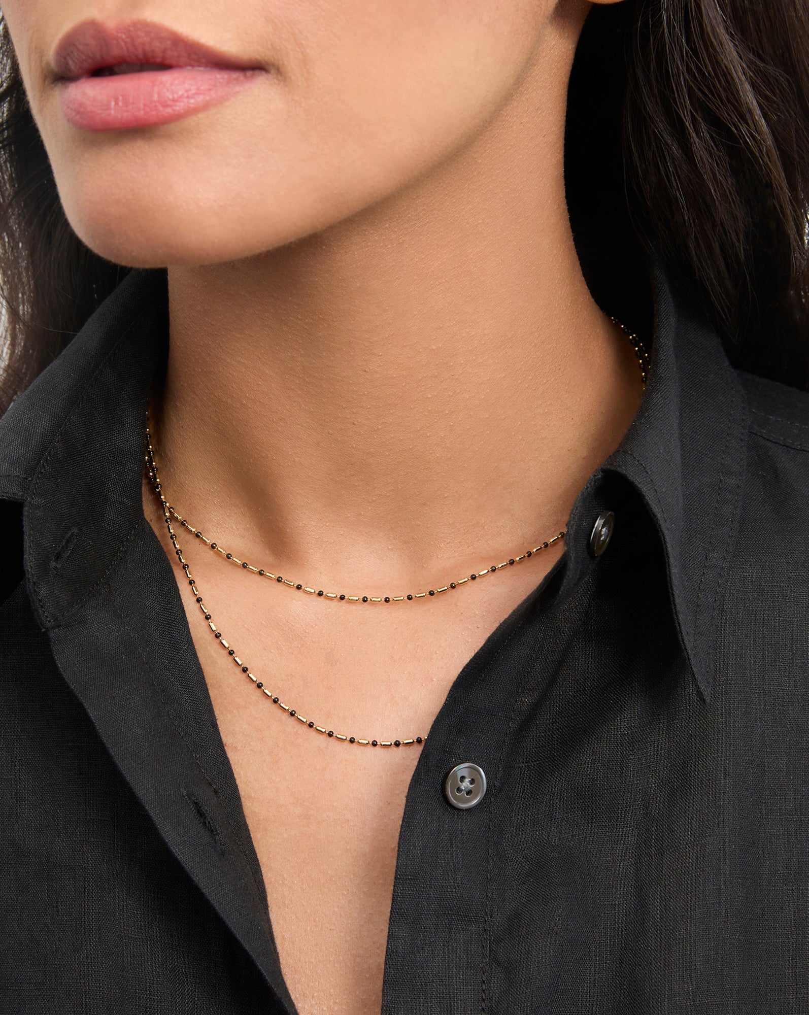 Enamel Bead Chain Necklace