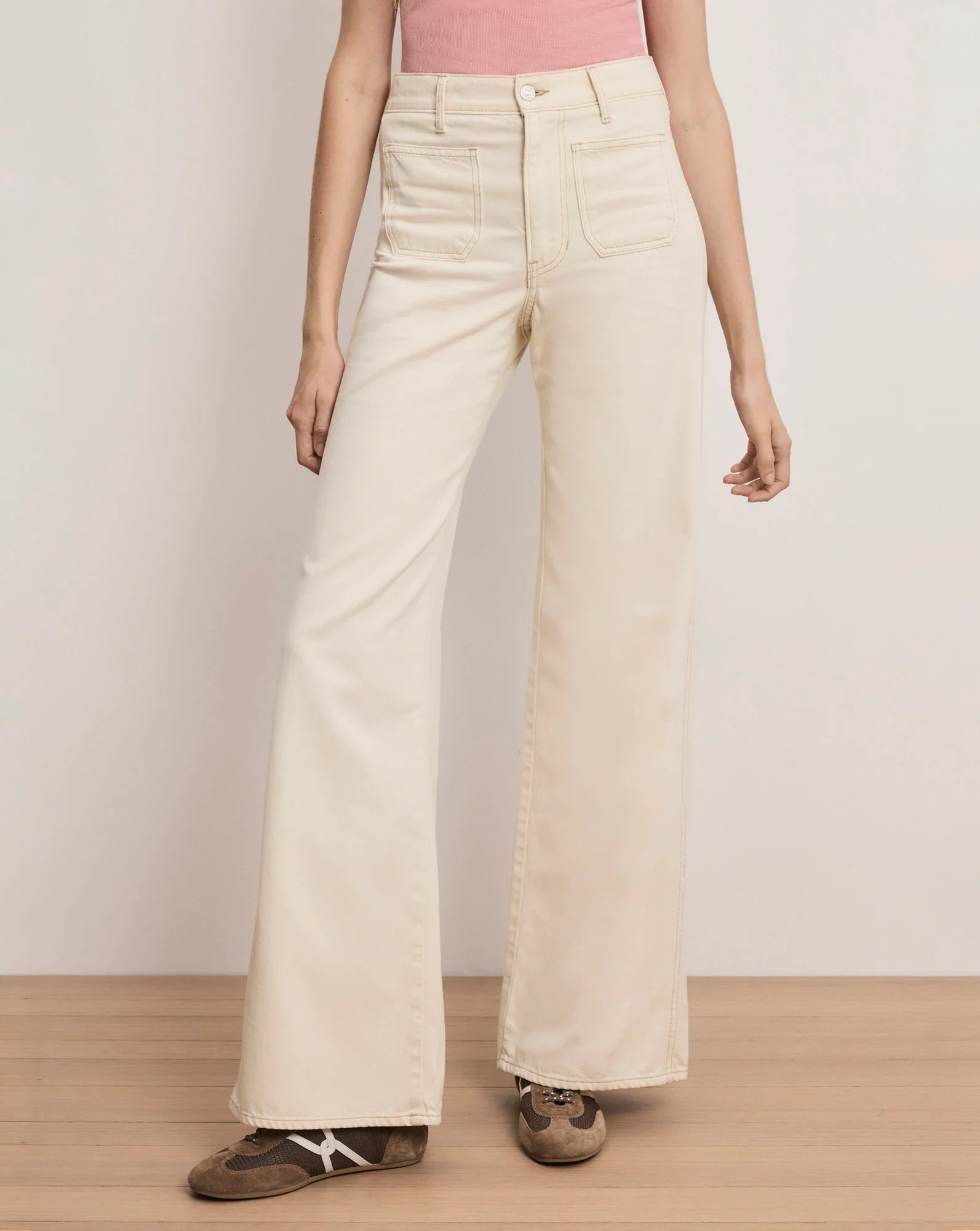 Kasey Patch-Pocket Wide-Leg Jean