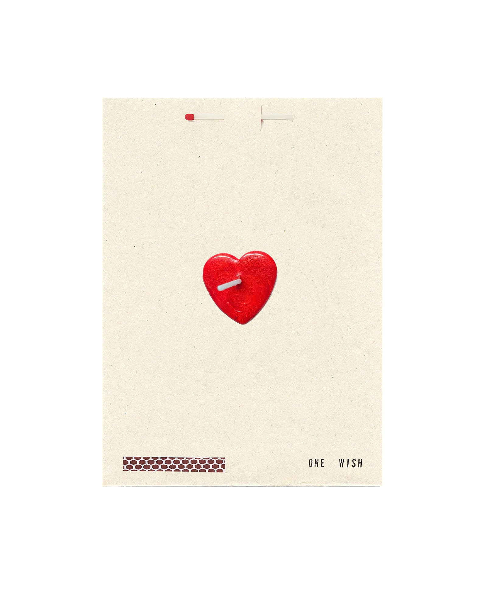 Red Heart Wish Card