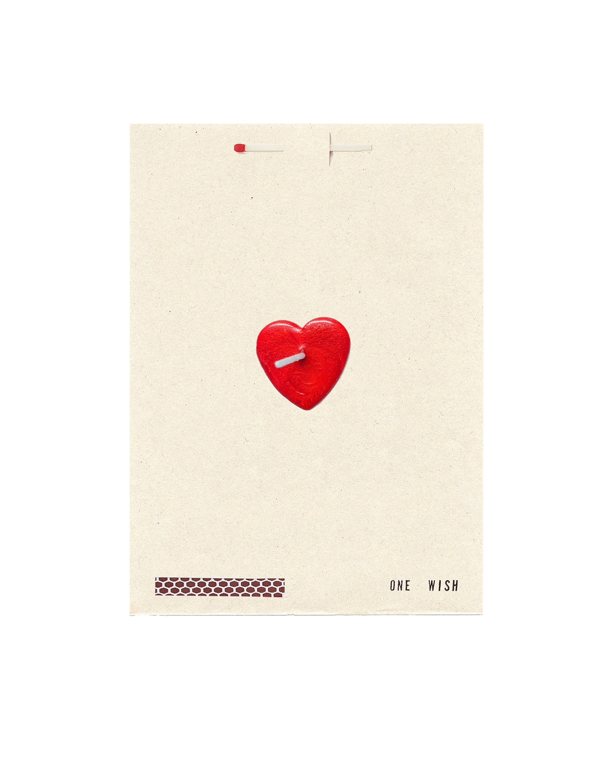 Red Heart Wish Card