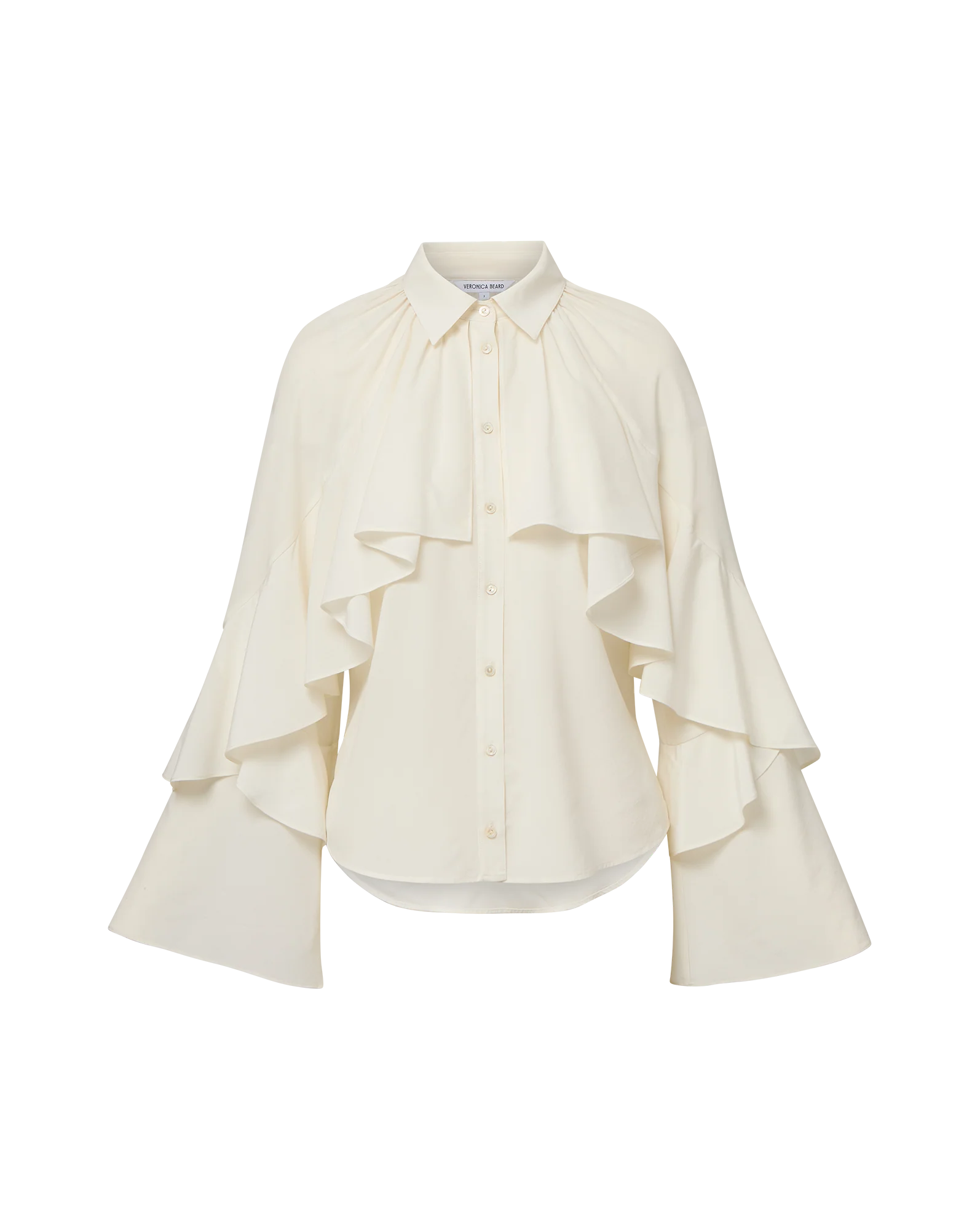 Demaris Ruffled Button-Down Blouse