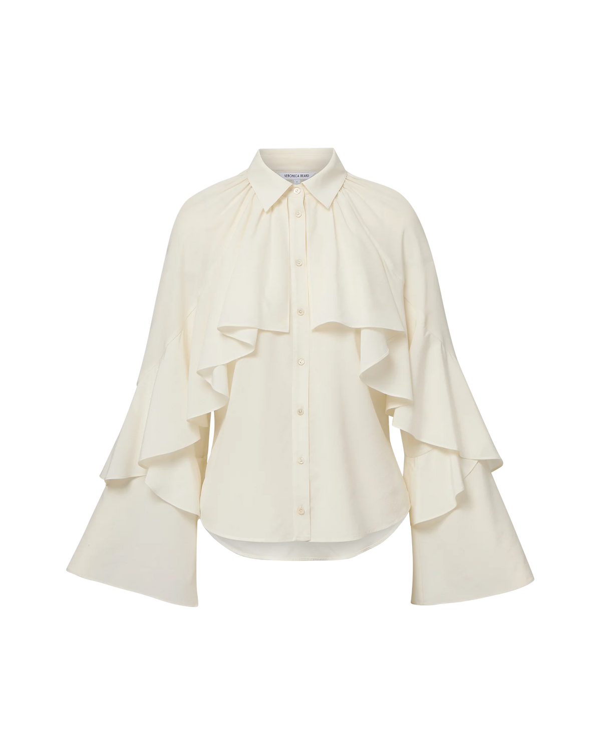 Demaris Ruffled Button-Down Blouse