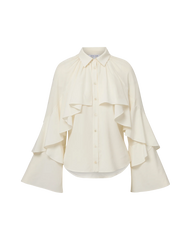Demaris Ruffled Button-Down Blouse