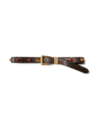 Arch Embellished Leather Belt
