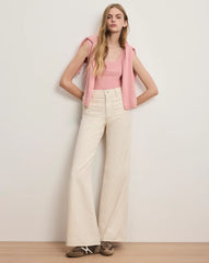 Kasey Patch-Pocket Wide-Leg Jean
