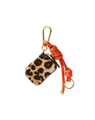 Leopard Zip Pouch Bag Charm