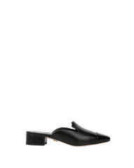 Cecile Leather Cap-Toe Mule