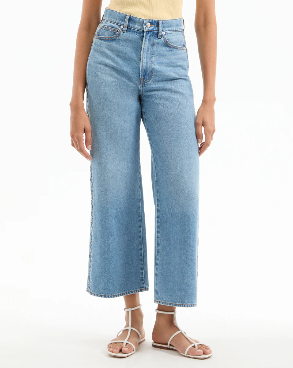 Taylor Scalloped Wide-Leg Jean