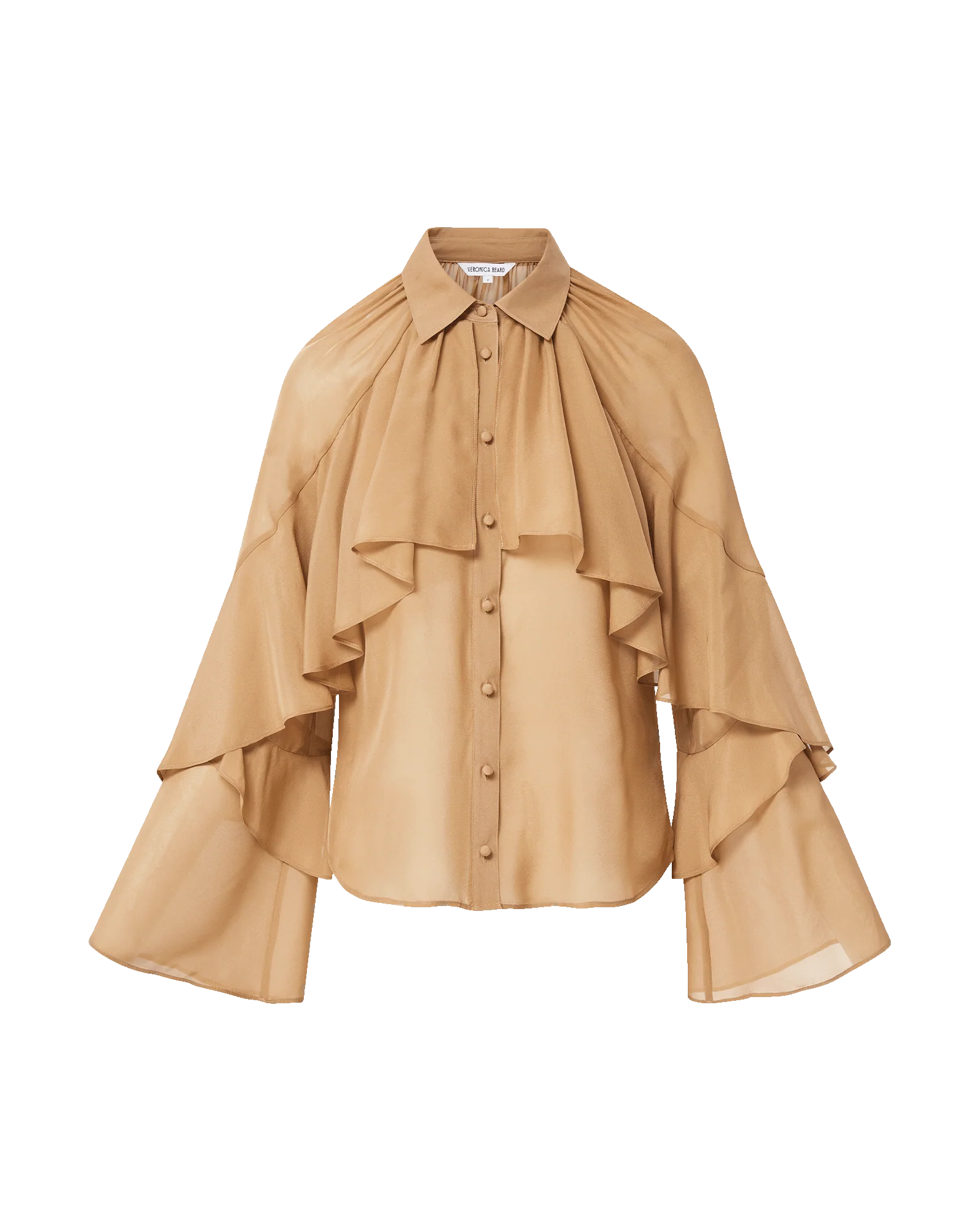 Demaris Ruffled Button-Down Blouse