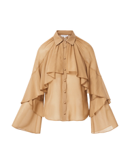 Demaris Ruffled Button-Down Blouse