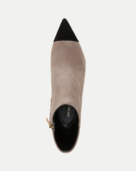 Lisa Cap-Toe Mid-Heel Bootie