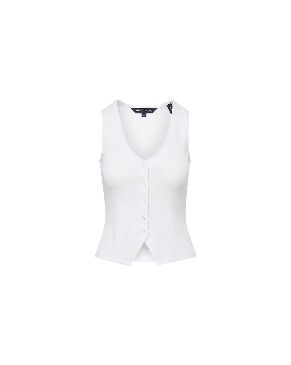 Hoorne Button-Down Tank Top