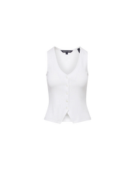 Hoorne Button-Down Tank Top