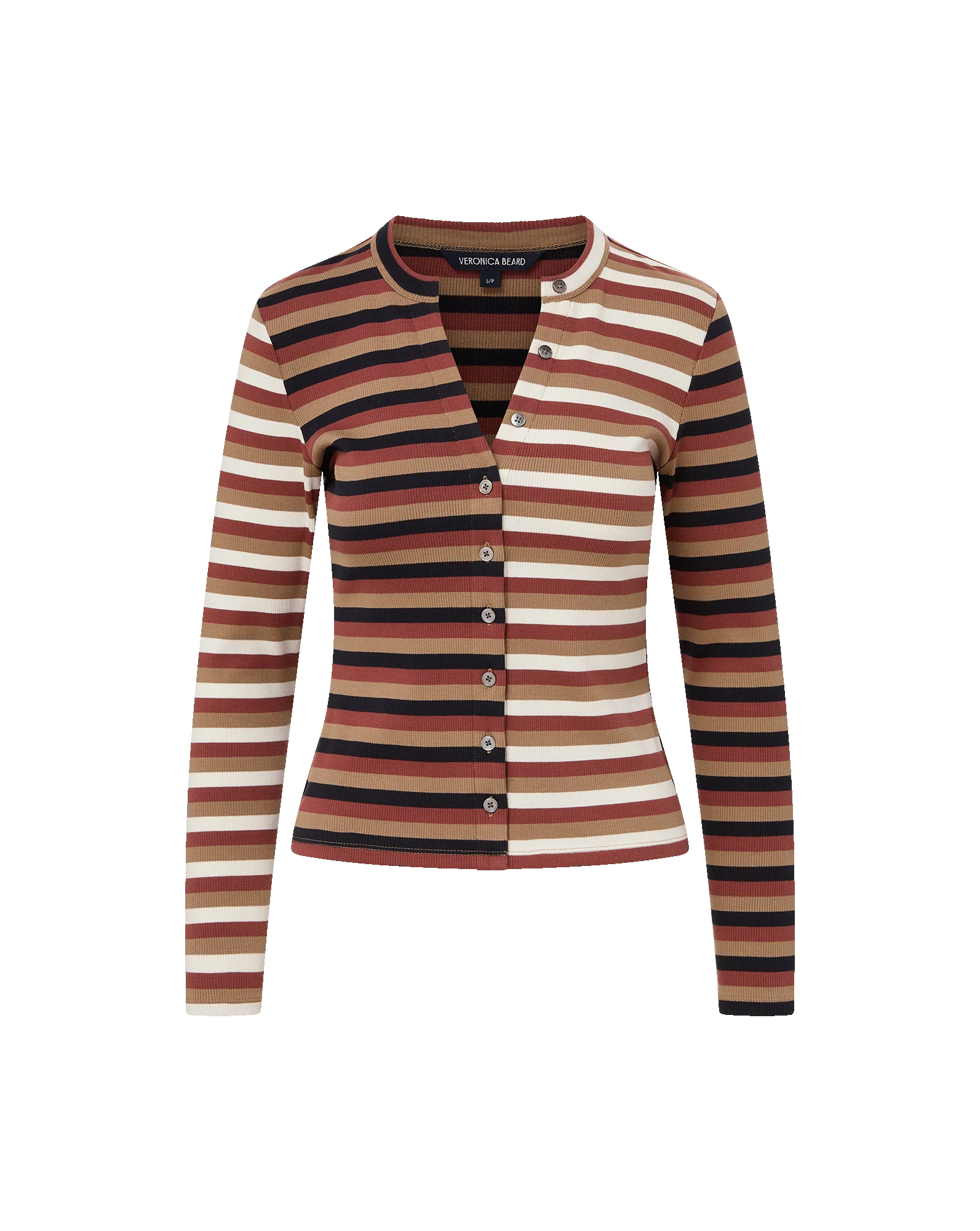 Dilia Striped Button-Down T-Shirt